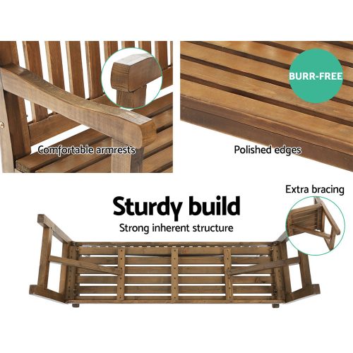 heavy-duty wooden bench