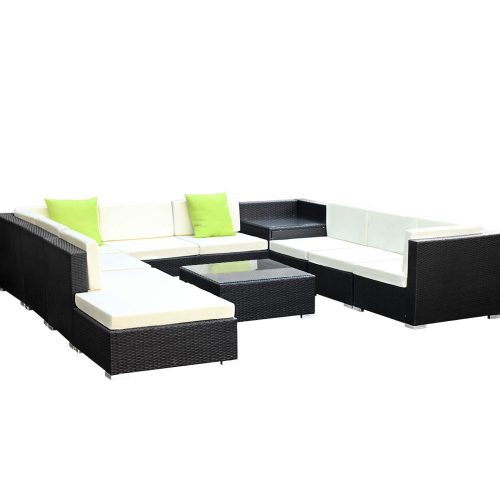 large outdoor wicker sofa set