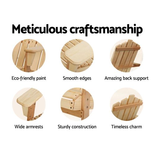 natural wooden patio chair