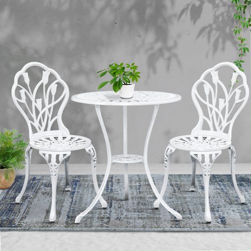 outdoor cafe set cast aluminum