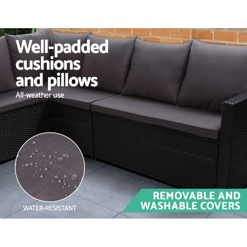 outdoor lounge and dining set