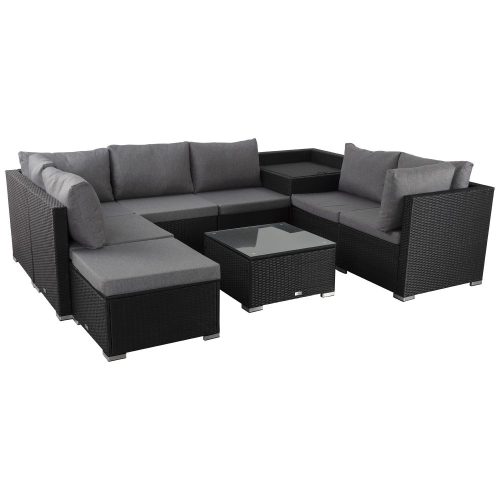 outdoor sectional sofa black