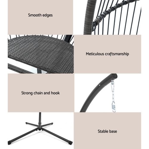 patio egg chair grey