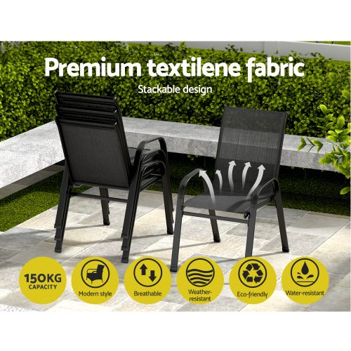 patio furniture chairs set black