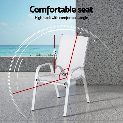 patio furniture chairs set white