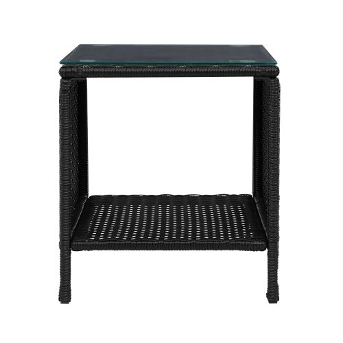 patio furniture side table black