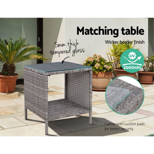 patio recliner chairs with table