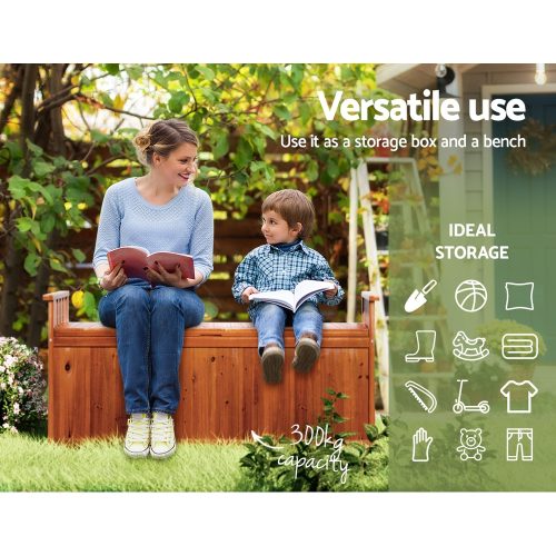 patio storage bench 129cm