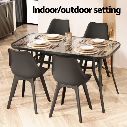 patio table with parasol hole