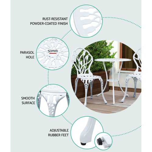 small outdoor table and chairs set