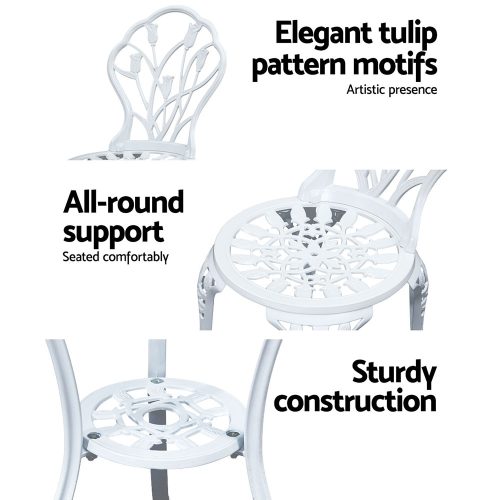 stylish garden bistro set white