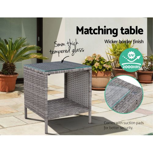 stylish grey outdoor furniture set