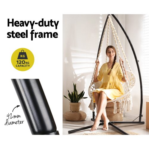 swinging chair with stand