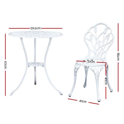 vintage style bistro set white