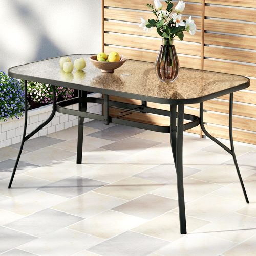 weather-resistant dining table