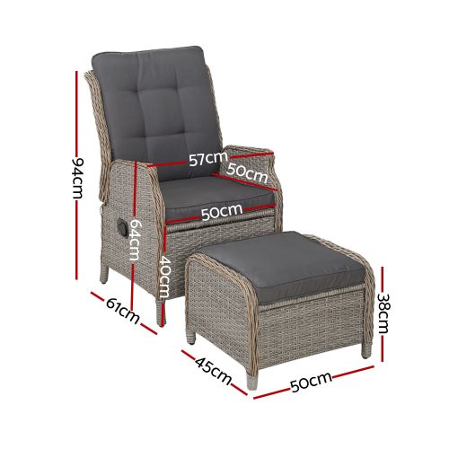 wicker sun lounge chair