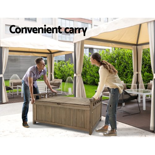 wooden garden storage solution