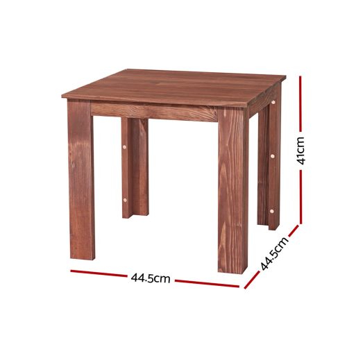 wooden outdoor side table